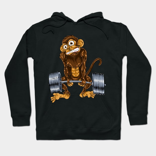 Monkey Deadlift Sport Hoodie by ShirtsShirtsndmoreShirts